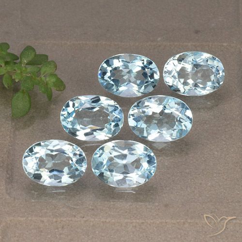 6.19ctw Natural Céu azul Topázio, oval, VVS-VS