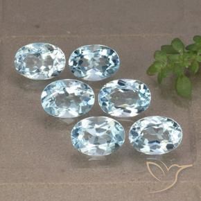Pedras preciosas de Topázio Céu azul natural de 6.19 ct, oval, VVS-VS