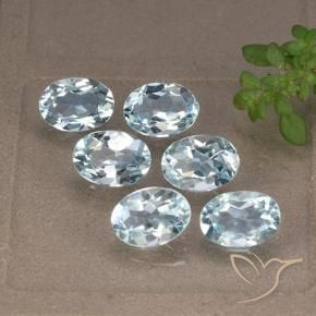 Pedras preciosas de Topázio Céu azul natural de 5.47 ct, oval, VVS-VS