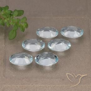 Pedras preciosas de Topázio Céu azul natural de 5.48 ct, oval, VVS-VS