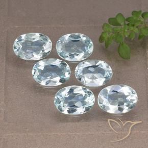 Pedras preciosas de Topázio Céu azul natural de 5.79 ct, oval, VVS-VS