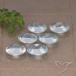 Pedras preciosas de Topázio Céu azul natural de 5.79 ct, oval, VVS-VS