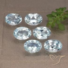 Pedras preciosas de Topázio Céu azul natural de 5.84 ct, oval, VVS-VS