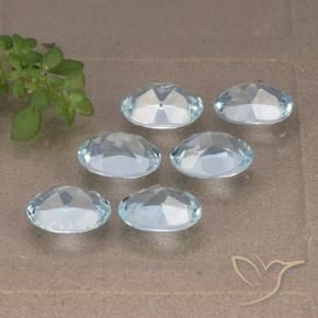 Pedras preciosas de Topázio Céu azul natural de 5.84 ct, oval, VVS-VS