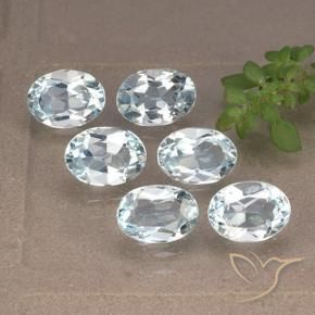 Pedras preciosas de Topázio Céu azul natural de 5.77 ct, oval, VVS-VS