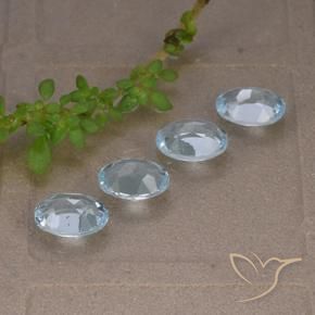 Pedras preciosas de Topázio Céu azul natural de 3.78 ct, oval, VVS-VS
