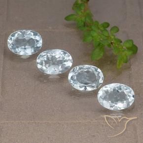Pedras preciosas de Topázio Céu azul natural de 4.19 ct, oval, VVS-VS