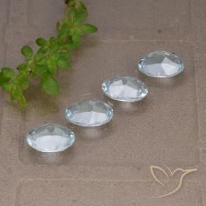 Pedras preciosas de Topázio Céu azul natural de 3.70 ct, oval, VVS-VS