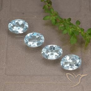 Pedras preciosas de Topázio Céu azul natural de 3.48 ct, oval, VVS-VS