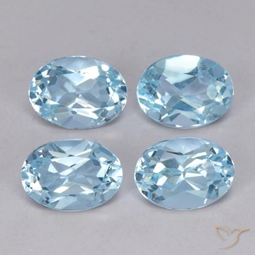 3.78ctw Natural Céu azul Topázio, oval, VVS-VS