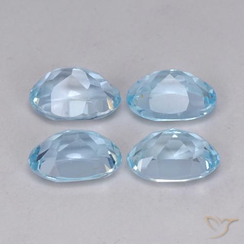 Pedras preciosas de Topázio Céu azul natural de 3.78 ct, oval, VVS-VS