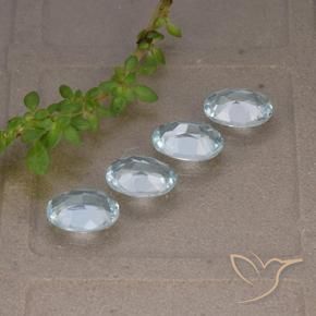 Pedras preciosas de Topázio Céu azul natural de 3.85 ct, oval, VVS-VS