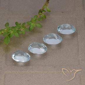 Pedras preciosas de Topázio Céu azul natural de 3.78 ct, oval, VVS-VS
