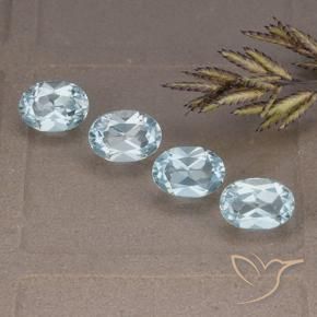 Pedras preciosas de Topázio Céu azul natural de 3.97 ct, oval, VVS-VS