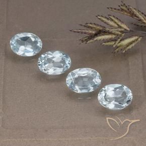 Pedras preciosas de Topázio Céu azul natural de 3.96 ct, oval, VVS-VS