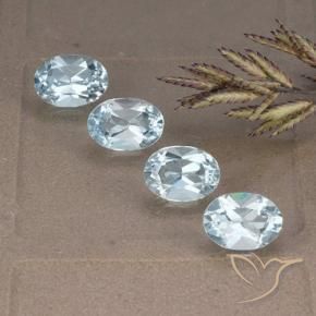 Pedras preciosas de Topázio Céu azul natural de 4.38 ct, oval, VVS-VS