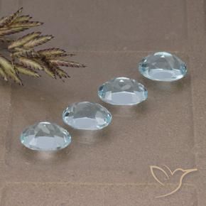 Pedras preciosas de Topázio Céu azul natural de 4.38 ct, oval, VVS-VS