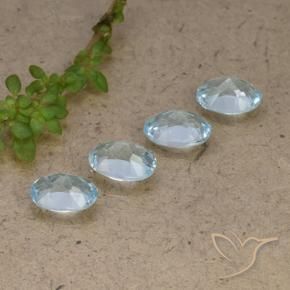 Pedras preciosas de Topázio Céu azul natural de 3.78 ct, oval, VVS-VS
