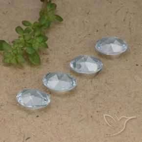 Pedras preciosas de Topázio Céu azul natural de 3.74 ct, oval, VVS-VS