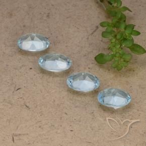 Pedras preciosas de Topázio Céu azul natural de 3.55 ct, oval, VVS-VS