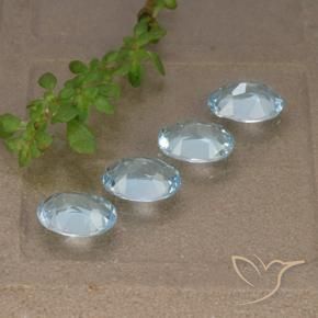 Pedras preciosas de Topázio Céu azul natural de 3.74 ct, oval, VVS-VS