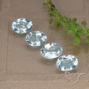 Pedras preciosas de Topázio Céu azul natural de 3.52 ct, oval, VVS-VS