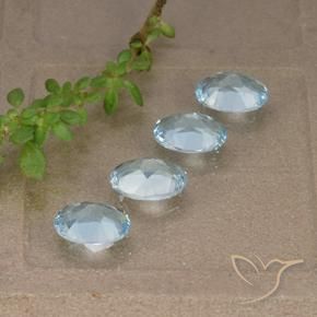 Pedras preciosas de Topázio Céu azul natural de 3.52 ct, oval, VVS-VS