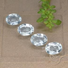 Pedras preciosas de Topázio Céu azul natural de 3.69 ct, oval, VVS-VS