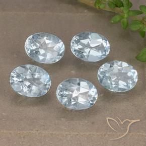 Pedras preciosas de Topázio Céu azul natural de 4.96 ct, oval, VVS-VS