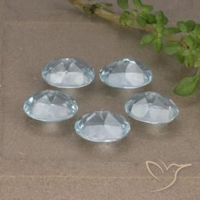 Pedras preciosas de Topázio Céu azul natural de 4.96 ct, oval, VVS-VS