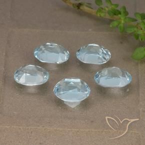 Pedras preciosas de Topázio Céu azul natural de 5.21 ct, oval, VVS-VS
