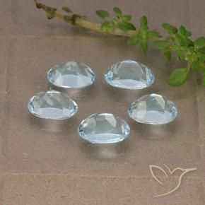 Pedras preciosas de Topázio Céu azul natural de 5.18 ct, oval, VVS-VS