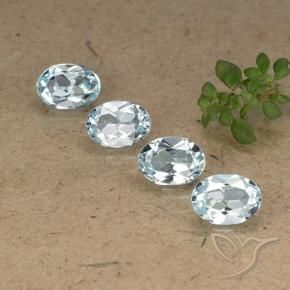 Pedras preciosas de Topázio Céu azul natural de 4.03 ct, oval, VVS-VS