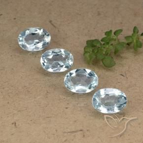 Pedras preciosas de Topázio Céu azul natural de 3.98 ct, oval, VVS-VS