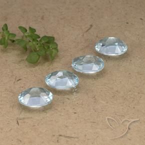 Pedras preciosas de Topázio Céu azul natural de 3.98 ct, oval, VVS-VS