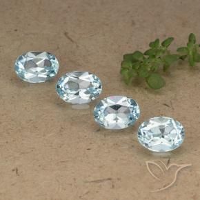 Pedras preciosas de Topázio Céu azul natural de 3.97 ct, oval, VVS-VS