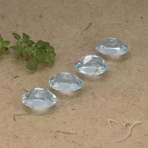 Pedras preciosas de Topázio Céu azul natural de 3.97 ct, oval, VVS-VS