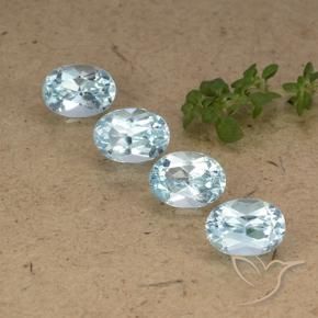 Pedras preciosas de Topázio Céu azul natural de 4.71 ct, oval, VVS-VS