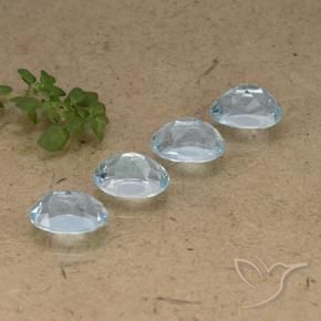 Pedras preciosas de Topázio Céu azul natural de 4.71 ct, oval, VVS-VS