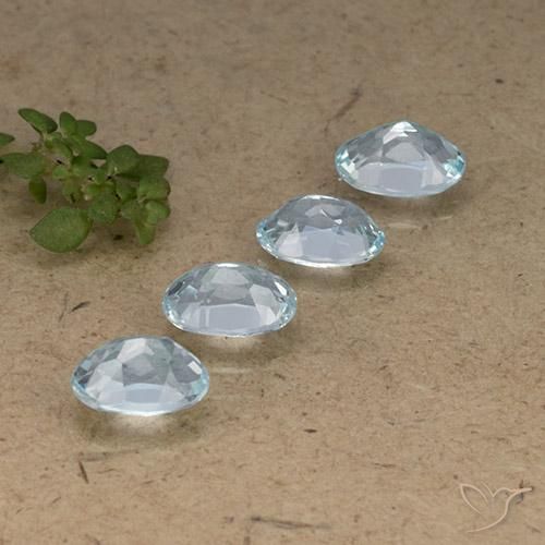 Pedras preciosas de Topázio Céu azul natural de 4.06 ct, oval, VVS-VS
