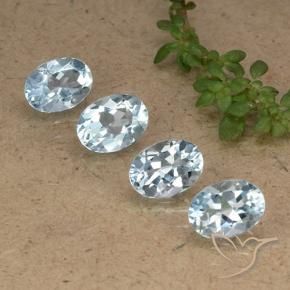 Pedras preciosas de Topázio Céu azul natural de 3.69 ct, oval, VVS-VS