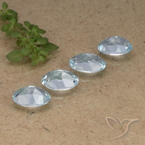 Pedras preciosas de Topázio Céu azul natural de 3.69 ct, oval, VVS-VS