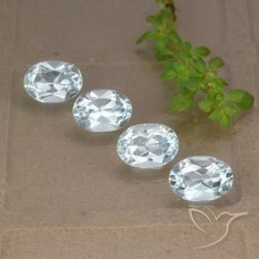 Pedras preciosas de Topázio Céu azul natural de 4.12 ct, oval, VVS-VS