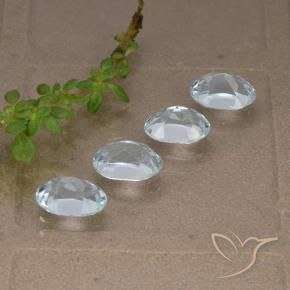 Pedras preciosas de Topázio Céu azul natural de 4.12 ct, oval, VVS-VS