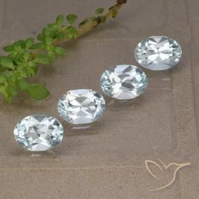 Pedras preciosas de Topázio Céu azul natural de 4.38 ct, oval, VVS-VS
