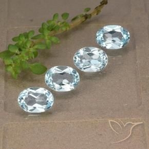 Pedras preciosas de Topázio Céu azul natural de 3.63 ct, oval, VVS-VS