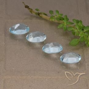 Pedras preciosas de Topázio Céu azul natural de 3.63 ct, oval, VVS-VS