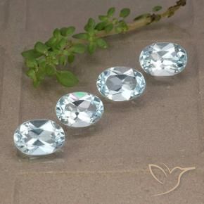 Pedras preciosas de Topázio Céu azul natural de 3.93 ct, oval, VVS-VS