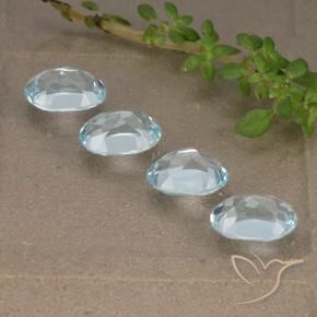 Pedras preciosas de Topázio Céu azul natural de 3.93 ct, oval, VVS-VS