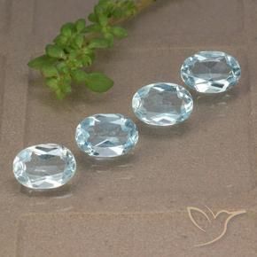 Pedras preciosas de Topázio Céu azul natural de 3.61 ct, oval, VVS-VS